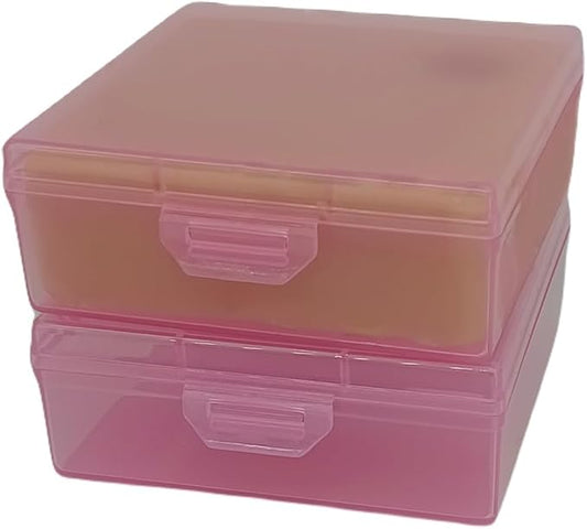 Bathroom Soap Dishes for Dr. Squatch Soap, Square Travel Soap Container with Lid, Portable Bar Soap Holder for Shower Soap Dish Box for Traveling Camping Outdoor Elimeta (2pack Pink)