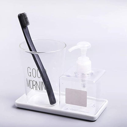 Ceramic Tray, Small Rectangle White Organizer for Candle, Soap, Jewelry, Perfume, Towel Holder, Bathroom, Kitchen Sink, Counter, Restroom