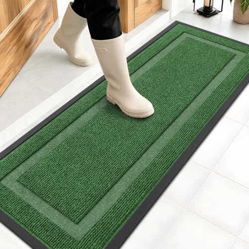 OLANLY Front Door Mat Outside 47x17, All-Season Heavy-Duty Rubber Doormat by OLANLY