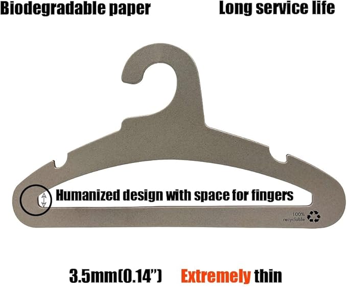 20Pack Koobay 17" Adult Clothes Coat Eco Recyclable Paper Cardboard Shirt Hangers
