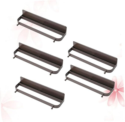 5pcs Bathroom Storage Hanging Shoes Organizer Slippers Shelf No Drilling Wall Mount for Tidy Home Decor