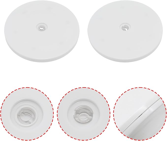 2 Pcs White 6 inch Acrylic Lazy Susan Rotating Turntable Organizer Bearings - Round Swivel Plate for Spice Rack, Table, Cake, Kitchen Pantry