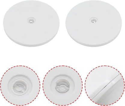 2 Pcs White 6 inch Acrylic Lazy Susan Rotating Turntable Organizer Bearings - Round Swivel Plate for Spice Rack, Table, Cake, Kitchen Pantry