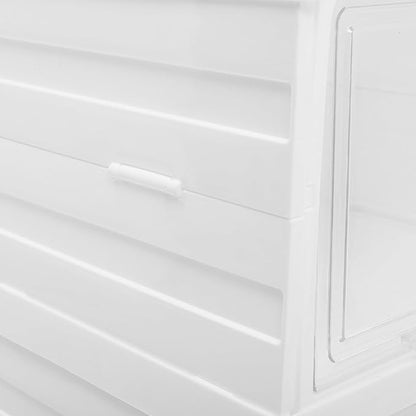 BESPORTBLE Stackable Shoe Storage Boxes with Lids Foldable Multi-layer Shoe Organizer Cabinet for Home Closet 3 Layers