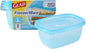 Glad GladWare FreezerWare Food Storage Containers with Lids, Large Rectangle BPA Free Plastic for Freezing Soups Meals and Batch Cooking, Crack Resistant, Microwave Dishwasher Safe, 64 Oz, 2 Count