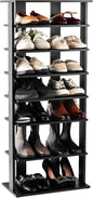 GOFLAME 7-Tier Tall Shoe Rack, Patented Freestanding Shoe Shelf Storage Organizer for 14 Pairs of Shoes, Space-Saving Vertical Shoe Stand for Entryway, Closet, Living Room, Black