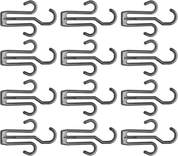 BESPORTBLE 25pcs Black Double-sided Thickened Plastic Shoe Hanger Hooks for Bike Shoes and Slippers, Multipurpose Hanging Drying Rack Organizer for Home and Indoor Storage