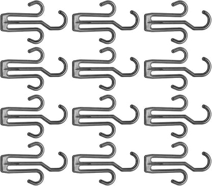 BESPORTBLE 25pcs Black Double-sided Thickened Plastic Shoe Hanger Hooks for Bike Shoes and Slippers, Multipurpose Hanging Drying Rack Organizer for Home and Indoor Storage