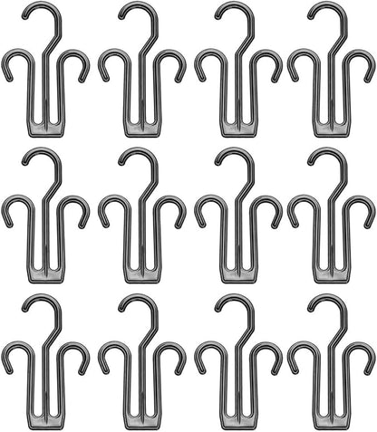 Healeved 12pcs Multi-functional Plastic Shoe Holder Hooks Sturdy Slippers Drying Organizer for Bike and Home Hanging Shoe Rack Storage