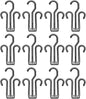 Healeved 12pcs Multi-functional Plastic Shoe Holder Hooks Sturdy Slippers Drying Organizer for Bike and Home Hanging Shoe Rack Storage