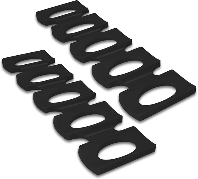 kwmobile Silicone Bottle Stacking Mat (Set of 2) - Refrigerator Organizer Holder Rack to Stack Bottles, Cans, Beer, Soda