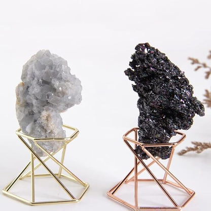Metal Display Stand Crystal Glass Lens Sphere Makeup Sponge Holder