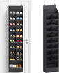 Lifewit 10 Tier Over the Door Shoe Organizer with 19 Large Deep Pockets, Fabric Hanging Shoes Shelf for Closet, Dorm Storage, Fit Up to 20 Pair Shoe Rack Holder for Sneakers, Boots, Black