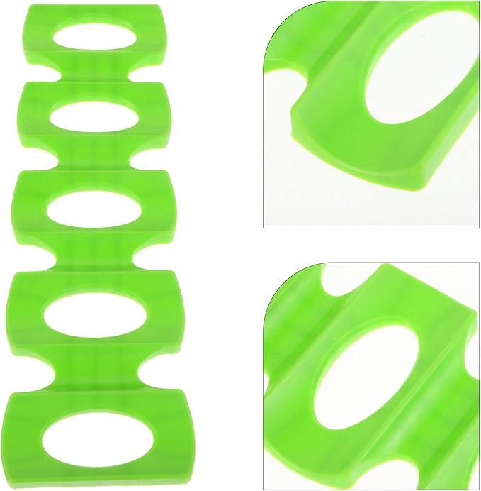 Mobestech 2pcs Fridge Silicone Beer Can Organizer Wine Bottle Stacker Refrigerator Space Saver Drink Holder Rack for Home Party Bar Green