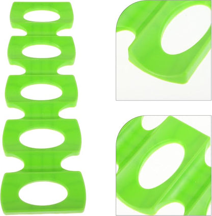 Mobestech 2pcs Fridge Silicone Beer Can Organizer Wine Bottle Stacker Refrigerator Space Saver Drink Holder Rack for Home Party Bar Green