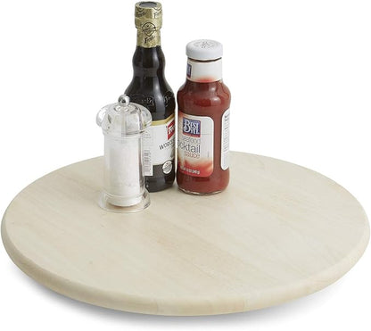 Woodard & Charles Round Lazy Susan Turntable with Stainless Steel Ball Bearing Mechanism (Whitewash) ★★Pack of 6★★