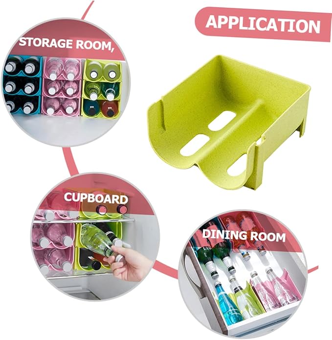 Garneck 3pcs Beer Storage Rack Soda Can Dispenser Plastic Beer Organizer Kitchen Storage Organizer Fridge Bottle Holder