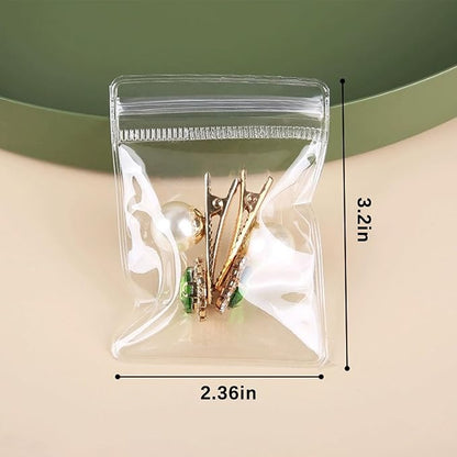 50 Portable thick PVC pouches,for Jewelry Organizer Zipper Bags for Necklaces Bracelet Rings and Earrings