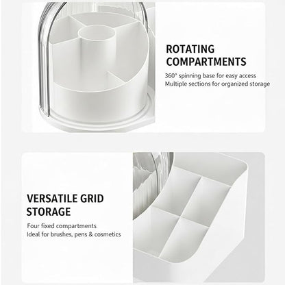 Makeup Organizer with Drawers,Large Capacity Perfume Organizer,Vanity,Bathroom,Bedroom Countertop Storage for Cosmetics, Perfume, Brushes, Eyeshadow, Skincare,Lipstick, Nail Polish (White-Large)