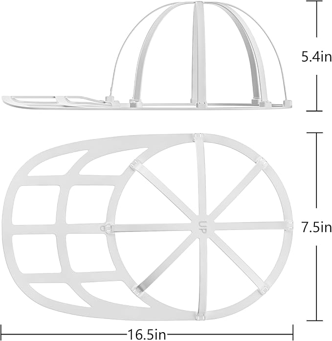Hat Washer Cage, Snap-Lock Design, Foldable & Portable for Washing Machine Dryer Dishwasher