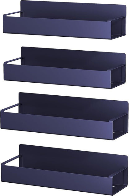 Vetacsion 4 Pack Moveable Fridge Magnetic Spice Racks,Metal Purple