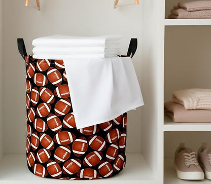 CLOCOR Large Laundry Basket,Waterproof Nursery Hamper,Collapsible Fabric Storage Container,Room Decor,Gift Basket（Big Rugby