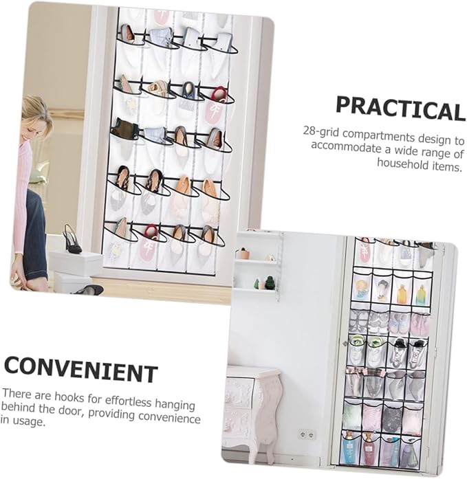 VALICLUD 1set Multi-Tier Hanging Organizer Bag for Shoes and Accessories Space-Saving Door Back Storage Mesh Pouches for Home Office and School Use
