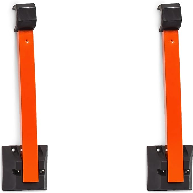 Relaxdays Wall Foldable Bicycle Hanging Racks Cycle Storage (Pack of 2) -Orange