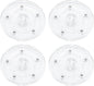 4 Pcs Clear 5 inch Acrylic Lazy Susan Rotating Turntable Organizer Bearings - Round Swivel Plate for Spice Rack, Table, Cake, Kitchen Pantry