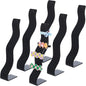 PH PandaHall 6pcs L shape Hair Clip Display Waved Acrylic Hairpin Barrette Stand Holders Black Jewelry Storage Rack T-Bar Display Organizer for Hair Bow Band Jewelry Bracelet, 1.7x2.4x9 Inch