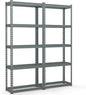 Goplus 5-Tier Metal Shelving Unit, 2 Pack Heavy Duty Wire Storage Rack with Anti-Slip Foot Pads, Height Adjustable Shelves for Warehouse, Kitchen, Living Room, Garage, 12" D x 27.5" W x 66" H