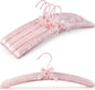 TOPIA HANGER Padded Hangers for Women Clothing,17-inch Satin Hangers 5 Pack Thick Foam Padded No Shoulder Bump for Sweaters, Coat, Blouses, Dresses-Pink,CT18P