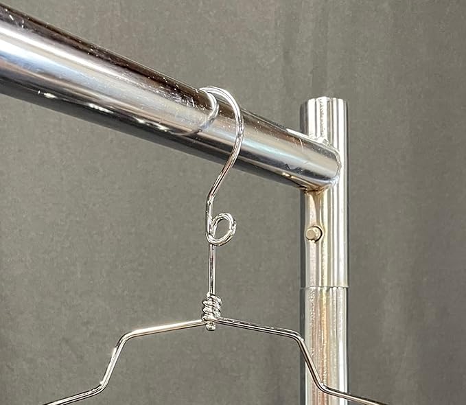 NAHANCO Metal Shirt Hangers - 18" Chrome-Plated, Loop Hook (Pack of 100)