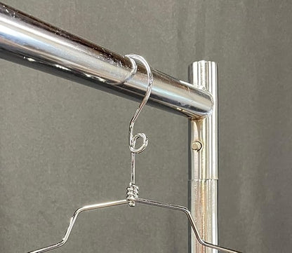 NAHANCO Metal Shirt Hangers - 18" Chrome-Plated, Loop Hook (Pack of 100)