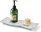 Water Absorbing Stone Tray for Sink,Quick Drying Diatomaceous Earth Coasters Sink Caddy Organizer,Soap Dish Holder & Toothbrush Holder for Bathroom Counter， Toiletries（Grey, 11.8" x 4.33"）