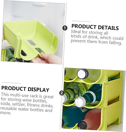 ABOOFAN 4Pcs Stackable Beer Can Storage Racks Refrigerator Storage Box for Drinks Organization for Home Kitchen Pantry and Bar Stylish Design