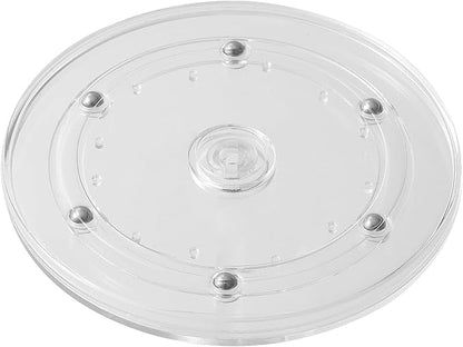 6" Clear Acrylic Lazy Susan Turntable 1 Pack - Small Ball Bearing Rotating Tray Cake Turntable for Decorating Lazy Susan Round Spinning Base for Crafts Cabinet Spice Rack