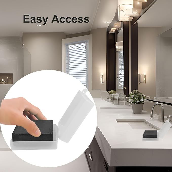 Soap Holder 2 Pack, Shower Bar Case Box Fit Dr Squatch, Waterproof Travel Container with Lid, Square Bathroom Soap Dish for Camping Gym Outdoor Traveling (Clear/Clear Black)