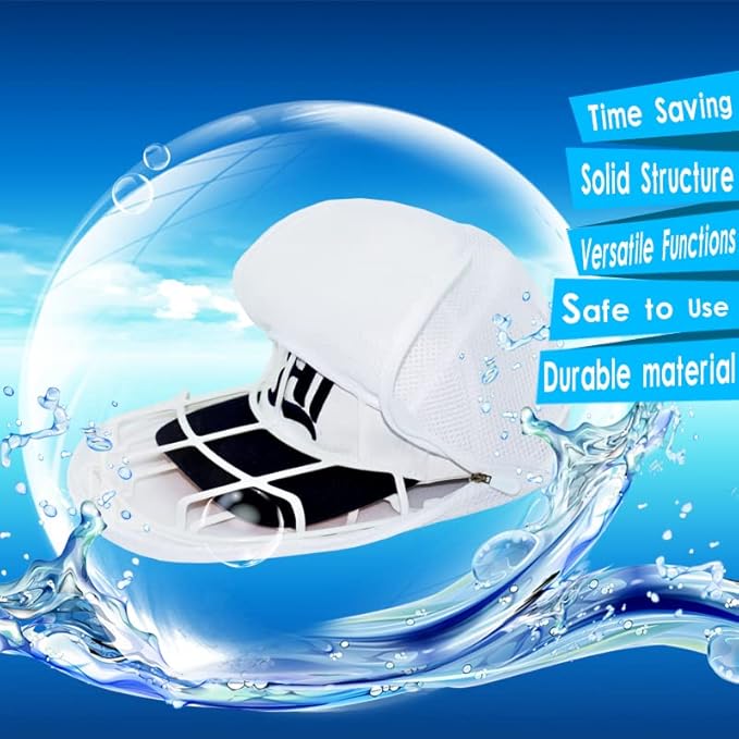 3 Pack Hat Washer for Washing Machine - Hat Cage for Washing, Laundry Wash Bags for Baseball Caps, Hat Cleaner or Dishwasher, Cap Washer Frame for Flat & Curved Hats