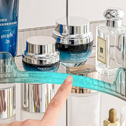 Grey 3-Tier Vanity Organizer - Bathroom Counter Shelf for Cosmetics, Toiletries, Lotions, Perfumes