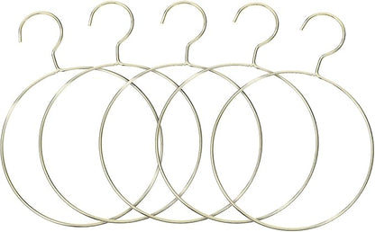 STOBAZA 5-Pack Scarf Organizer Hangers for Closet – Metal Non-Slip Scarf Holder, Space-Saving Belt & Tie Hanger for Neckties, Shawls Scarves, Veils, Pashminas Display, Tank Tops, Accessories