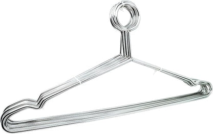 20 PCS Heavy Duty Metal Hangers Stainless Steel Anti-Theft Security Closed Loop Wire Coat Hangers for Hotels and Hospitality 16.5 Inch