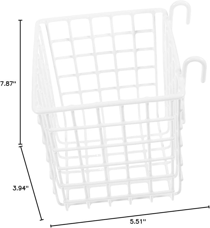 SOLUSTRE 2pcs Hanging Wire Basket for Kitchen and Bathroom Storage Space Saving Organizer for Cabinet Doors Pantry and Craft and Sturdy Design Multi Functional Use