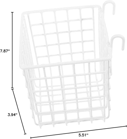 SOLUSTRE 2pcs Hanging Wire Basket for Kitchen and Bathroom Storage Space Saving Organizer for Cabinet Doors Pantry and Craft and Sturdy Design Multi Functional Use
