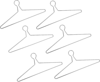Global Industrial Anti-Theft Closed Loop Coat Hangers, Heavy Duty Chrome, 6/Pk