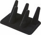 Plymor Black Velvet Ring Finger Display, Five on Rectangular Base, 5.25" W x 3.625" D x 2.25" H