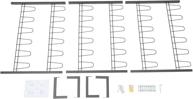70 Inch 6-Tier Wall Mounted Metal Shoe Organizer, Hanging Shoe Rack for 18 Pairs, Space Saving Heavy Duty Iron Shoe Storage Caddy for Closet Entryway Garage (Black)