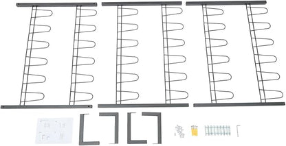 70 Inch 6-Tier Wall Mounted Metal Shoe Organizer, Hanging Shoe Rack for 18 Pairs, Space Saving Heavy Duty Iron Shoe Storage Caddy for Closet Entryway Garage (Black)