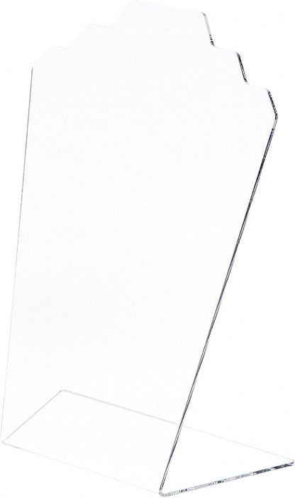 Plymor Clear Acrylic Stair-Step Necklace Display Stand, 8" W x 4" D x 11.75" H (3 Pack)