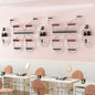 Butterfly Wall-Mounted Nail Polish Rack Set of 5-11LBs/Rack Capacity, Adjustable Cosmetic Display for Salon & Home Spa (White)
